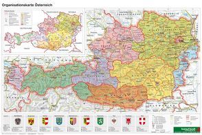 Österreich Organisiation – A3, Planokarte 1:1.300.000 von Freytag-Berndt und Artaria KG