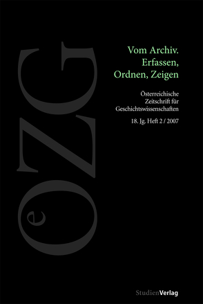 Österreichische Zeitschrift für Geschichtswissenschaften 2/07 von Müller,  Philipp