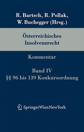 Österreichisches Insolvenzrecht von Buchegger,  Walter