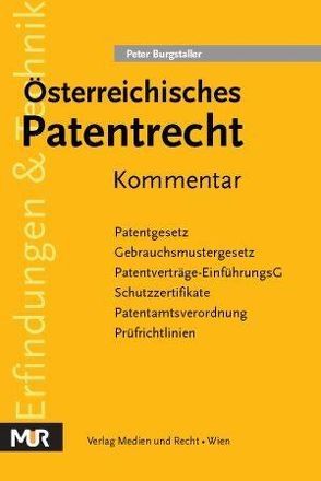 Österreichisches Patentrecht von Burgstaller,  Peter