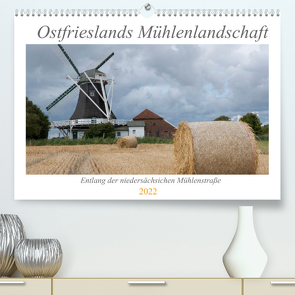 Ostfriesische Mühlenlandschaft (Premium, hochwertiger DIN A2 Wandkalender 2022, Kunstdruck in Hochglanz) von Trimbach,  Jürgen