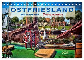 Ostfriesland – Museumshafen Carolinensiel (Tischkalender 2024 DIN A5 quer), CALVENDO Monatskalender von Roder,  Peter