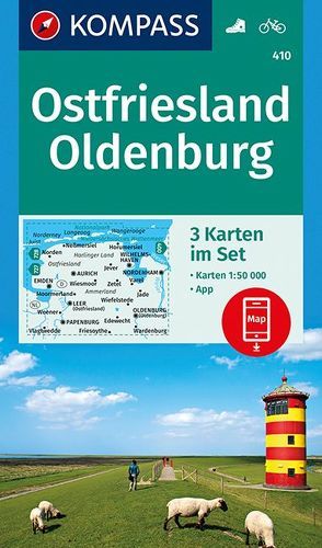 KOMPASS Wanderkarten-Set 410 Ostfriesland, Oldenburg (3 Karten) 1:50.000 von KOMPASS-Karten GmbH