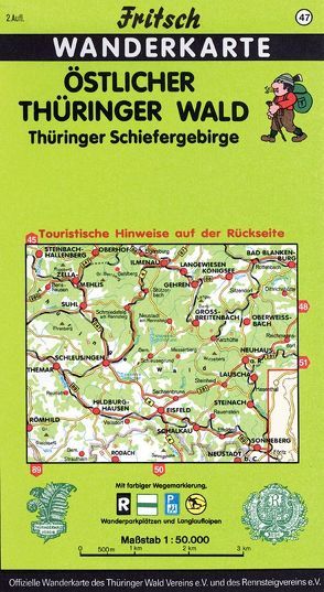 Östlicher Thüringer Wald von Fritsch Landkartenverlag