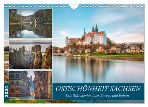 Ostschönheit Sachsen – Das Märchenland der Burgen und Felsen (Wandkalender 2024 DIN A4 quer), CALVENDO Monatskalender von Kruse,  Joana