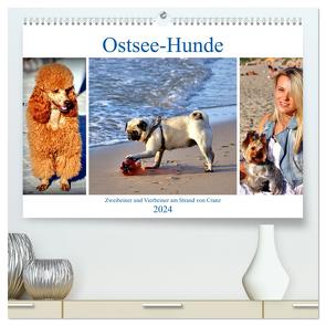 Ostsee-Hunde – Zweibeiner und Vierbeiner am Strand von Cranz (hochwertiger Premium Wandkalender 2024 DIN A2 quer), Kunstdruck in Hochglanz von von Loewis of Menar,  Henning