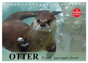 Otter. Frech, laut und clever (Tischkalender 2024 DIN A5 quer), CALVENDO Monatskalender von Stanzer,  Elisabeth