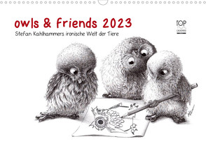 owls & friends 2023 (Wandkalender 2023 DIN A3 quer) von Kahlhammer,  Stefan