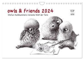 owls & friends 2024 (Wandkalender 2024 DIN A4 quer), CALVENDO Monatskalender von Kahlhammer,  Stefan