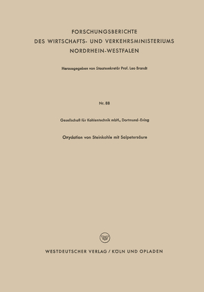 Oxydation von Steinkohle mit Salpetersäure