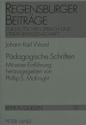 Pädagogische Schriften von McKnight,  Phillip S.