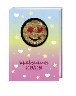 Pailletten Smiley Schülerkalender A5 Kalender 2020 von Heye