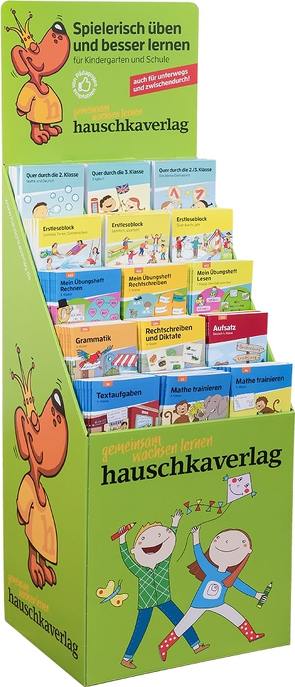 Paket „Gezielt lernen für bessere Noten“ im Bodendisplay von Hauschka Verlag