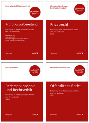 PAKET: Prüfungsvorbereitung + Einführung in die Rechtswissenschaften und ihre Methoden: Tl. I + Tl. II + Tl. III von Maier,  Eva-Maria, Perthold-Stoitzner,  Bettina, Wendehorst,  Christiane, Zöchling-Jud,  Brigitta