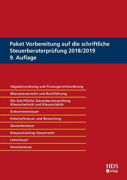 Paket Vorbereitung auf die schriftliche Steuerberaterprüfung 2018/2019 von Alber,  Matthias, Blankenhorn,  Harald, Dürr,  Christiane, Endlich,  Günter, Fränznick,  Siegfried, Fränznick,  Thomas, Goldhorn,  Matthias, Hoffmann,  Ingo, Jacobi,  René, Jahn,  Thorsten, Knies,  Jörg Thomas, Koke,  Katja, Lang,  Fritz, Maus,  Günter, Mutschler,  Ingo, Radeisen,  Rolf-Rüdiger, Ratjen,  Carola, Sager,  Silke, Scheel,  Thomas, Schimpf,  Nadine, Schmidt,  Stephan