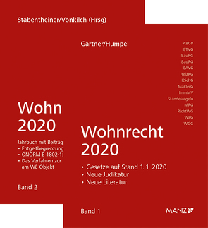 PAKET: Wohnrecht 2020 Band 1 + 2 von Gartner,  Herbert, Humpel,  Nikolaus, Stabentheiner,  Johannes, Vonkilch,  Andreas