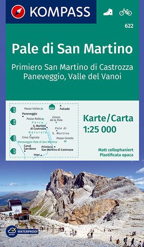 KOMPASS Wanderkarte Pale di San Martino, Primiero San Martino di Castrozza, Paneveggio, Valle del Vanoi von KOMPASS-Karten GmbH