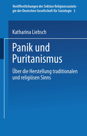 Panik und Puritanismus von Liebsch,  Katharina