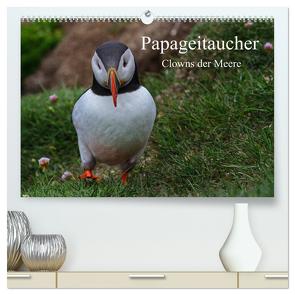 Papageitaucher Clowns der Meere (hochwertiger Premium Wandkalender 2024 DIN A2 quer), Kunstdruck in Hochglanz von Uppena,  Leon