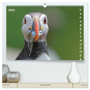 Papageitaucher (hochwertiger Premium Wandkalender 2024 DIN A2 quer), Kunstdruck in Hochglanz von Wolf,  Gerald