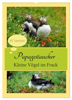 Papageitaucher Kleine Vögel im Frack AT Version (Wandkalender 2024 DIN A2 hoch), CALVENDO Monatskalender von Paul - Babett's Bildergalerie,  Babett