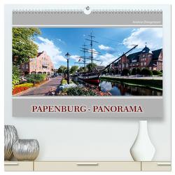 Papenburg-Panorama (hochwertiger Premium Wandkalender 2024 DIN A2 quer), Kunstdruck in Hochglanz von Dreegmeyer,  Andrea