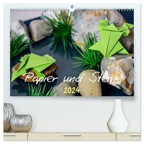 Papier und Steine (hochwertiger Premium Wandkalender 2024 DIN A2 quer), Kunstdruck in Hochglanz von schwarzhippie,  schwarzhippie