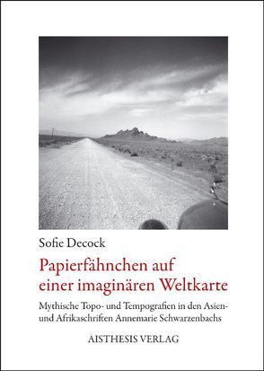 Papierfähnchen auf einer imaginären Weltkarte von Decock,  Sofie