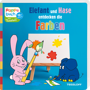 Pappebuch. Elefant und Hase entdecken die Farben von Baier,  Katja