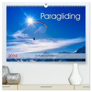 Paragliding – lautloses Schweben (hochwertiger Premium Wandkalender 2024 DIN A2 quer), Kunstdruck in Hochglanz von Frötscher,  Andy