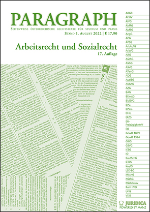 Paragraph – Arbeitsrecht und Sozialrecht von Resch,  Reinhard