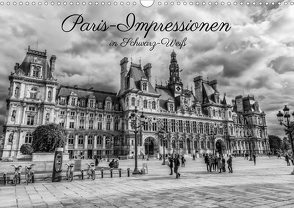 Paris-Impressionen in Schwarz-Weiß (Wandkalender 2021 DIN A3 quer) von Müller,  Christian