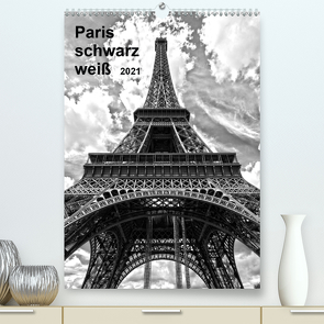 Paris schwarz weiß 2021 (Premium, hochwertiger DIN A2 Wandkalender 2021, Kunstdruck in Hochglanz) von Bodenstaff,  Petrus