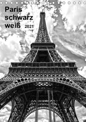 Paris schwarz weiß 2021 (Tischkalender 2021 DIN A5 hoch) von Bodenstaff,  Petrus