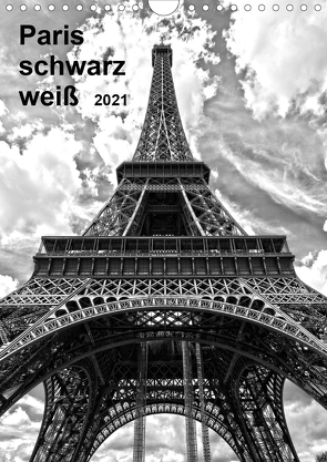 Paris schwarz weiß 2021 (Wandkalender 2021 DIN A4 hoch) von Bodenstaff,  Petrus