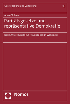 Paritätsgesetze und repräsentative Demokratie von Gloßner,  Anna