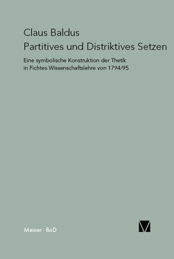 Partitives und Distriktives Setzen von Baldus,  Claus