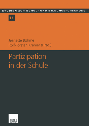 Partizipation in der Schule von Böhme,  Jeanette, Kramer,  Rolf-Torsten