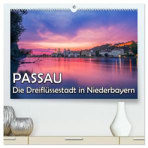 Passau – Die Dreiflüssestadt (hochwertiger Premium Wandkalender 2024 DIN A2 quer), Kunstdruck in Hochglanz von Haidl,  Christian