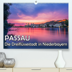 Passau – Die Dreiflüssestadt (Premium, hochwertiger DIN A2 Wandkalender 2023, Kunstdruck in Hochglanz) von Haidl,  Christian