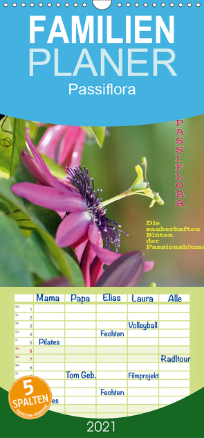 Passiflora – Familienplaner hoch (Wandkalender 2021 , 21 cm x 45 cm, hoch) von GUGIGEI