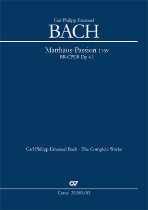 Passions-Musik nach dem Evangelisten Matthäus (Klavierauszug) von Bach,  Carl Philipp Emmanuel