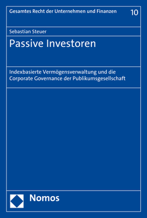 Passive Investoren von Steuer,  Sebastian