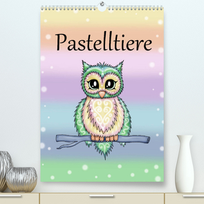 Pastelltiere (Premium, hochwertiger DIN A2 Wandkalender 2022, Kunstdruck in Hochglanz) von Creation / Petra Haberhauer,  Pezi