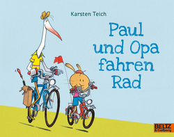 Paul und Opa fahren Rad von Teich,  Karsten