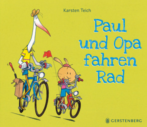 Paul und Opa fahren Rad von Teich,  Karsten