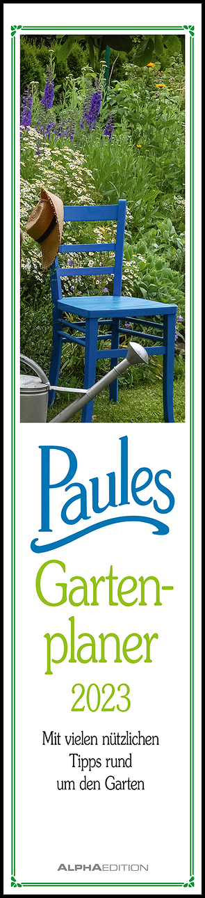 Paules Gartenplaner 2023 – Streifenplaner – Wandplaner – Küchen-Kalender – 11,3×49,5