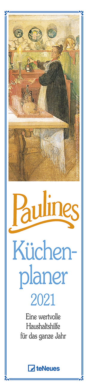 Paulines Küchenplaner 2021 – Streifenplaner – Wandplaner – Küchen-Kalender – 11,3×49,5