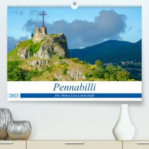 Pennabilli, die Mona Lisa Landschaft (Premium, hochwertiger DIN A2 Wandkalender 2023, Kunstdruck in Hochglanz) von Gaymard,  Alain