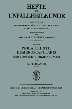 Periarthritis Humeroscapularis und Verwandte Erkrankungen von Anger,  Felix